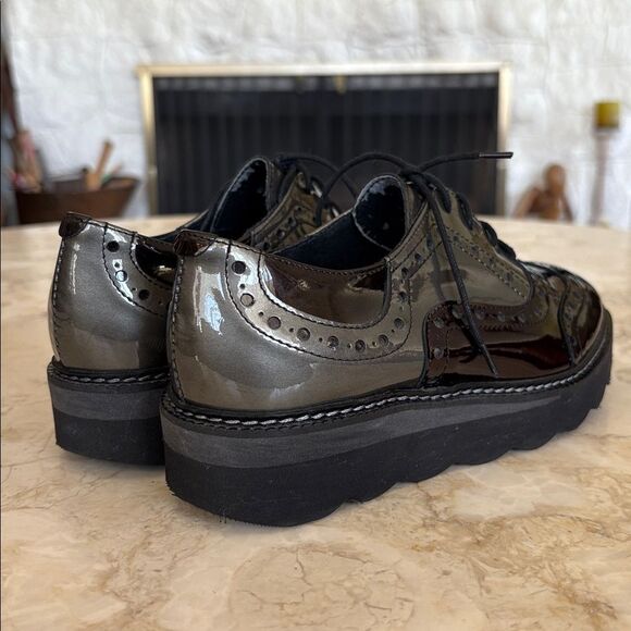 Florentia Pelle Firenze Patent Leather Wingtip Brogues - Picture 7 of 15